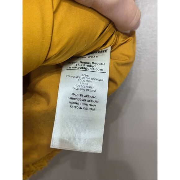 NWOT Patagonia Los Gatos Mustard Yellow Fleece Vest Women's Medium - Picture 7 of 12